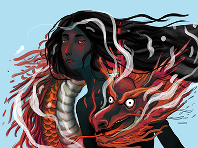 Dragon Girl digitalpainting illustration