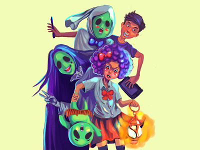 Ghost Parade digitalpainting illustration