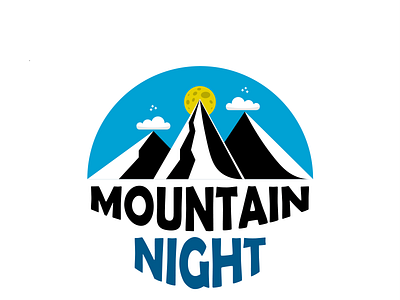 Mountain Night Logo brand branding graphic design illustration logo logodesign mountain night vector
