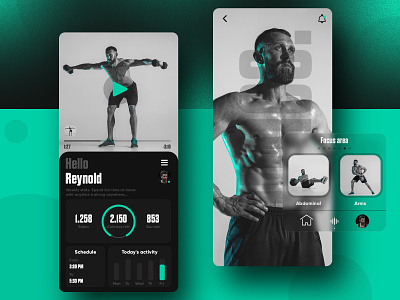 Fitness App UI coach crossfit design draft exercise fitness fitness concept gym personal trainer ui ui design workout