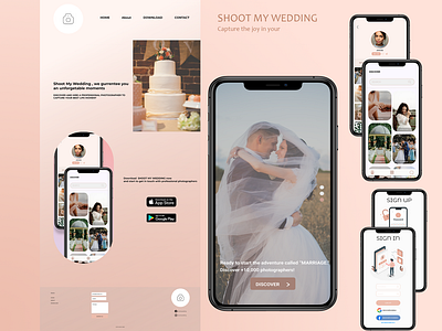 "SHOOT MY WEDDING" App design