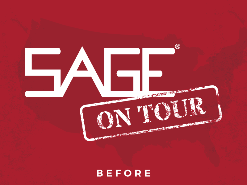 SAGE On Tour branding design events logo type vector