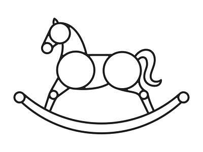 Rocking Horse geometry logo rocking horse