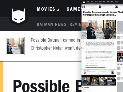 Batman batman franklin gothic redesign website