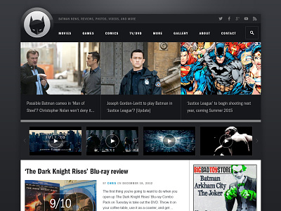 Batman Home batman franklin gothic redesign website wordpress