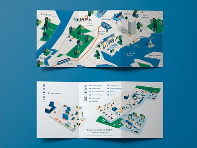 "One Clinton Park" Amenity Map architecture graphic design illustration map