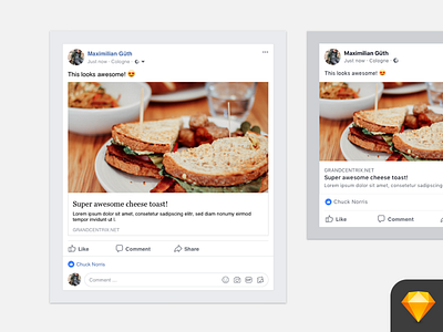 Facebook Post - Link and Image (Sketch Template)