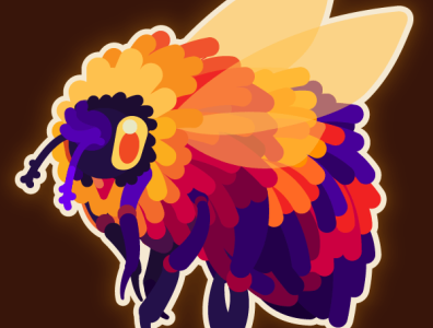 Sunset-themed Bee