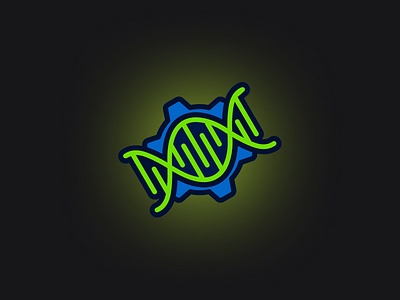 Logo Design - Genetic Engineering cog cogwheel design dna figma genetic engineering genetics illustration logo logo design