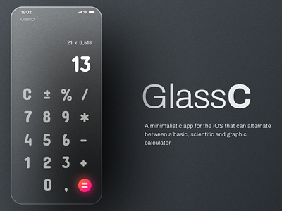 Daily UI #004 calculator daily ui daily ui 004 figma frosted glass glass neon ui ui design