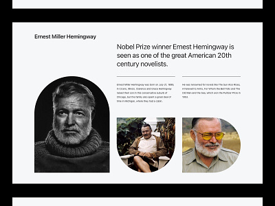 Hemingway web article page art article books clean design graphic design layout minimal minimalist modern uiux web web design