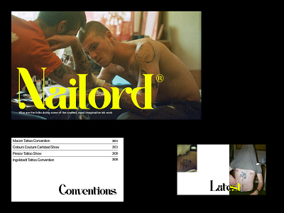 Nailord tattoo web page design