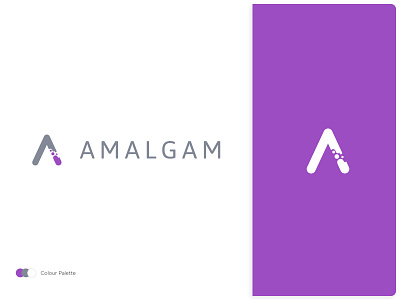 Amalgam Logo branding chemistry data data visualization design experiments illustration logo