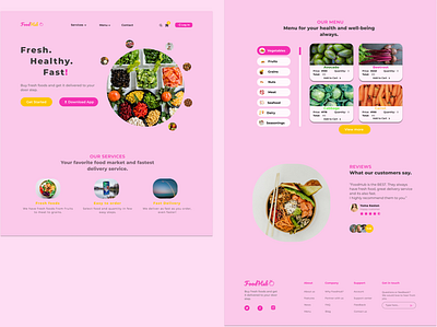 FoodHub - Landing Page design ui ux webapp website