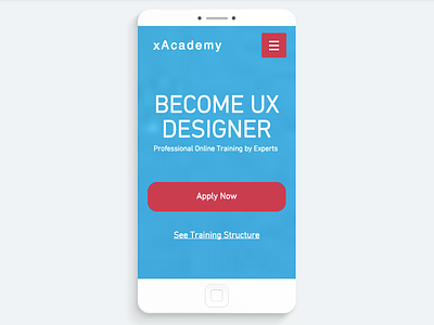 xAcademy - Become UX Designer (Responsive Version) become designer landing page learn ux online course online learning ux design ux mentor vibrant design visual design vivid colors