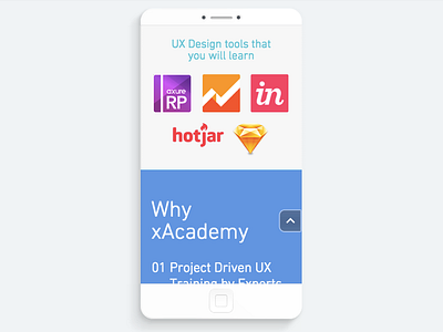 Learn UX Design Tools And Why xAcademy (Mobile Version)