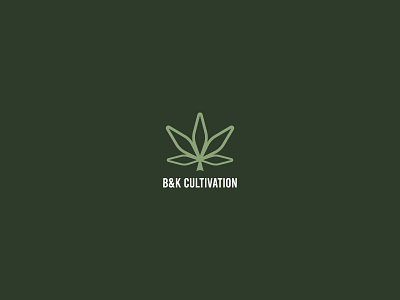 marijuana line art logo brand branding green lineart minimal plant vector