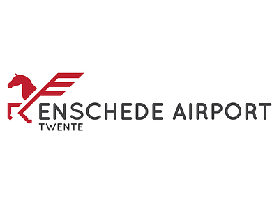 Airport logo airport e enschede horse logo pegasus quicksand twente