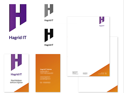 Some more Hagrid IT branding design logo