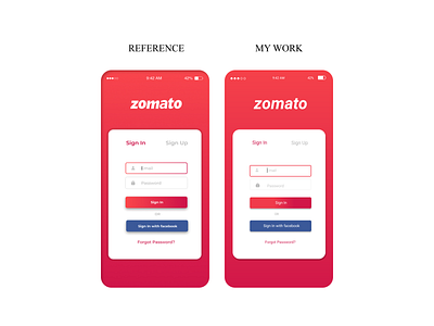 Zomato App UI Clone - 1 graphic design ui