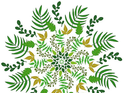 Leaf Mandala design illustration mandala