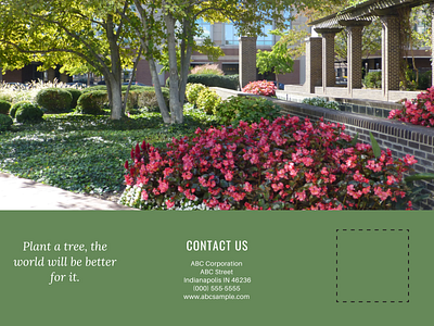 Trifold brochure for a landscaping company (page 1)