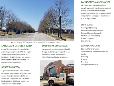 Trifold brochure for a landscaping company (page 2) black art branding design graphic design ui ux