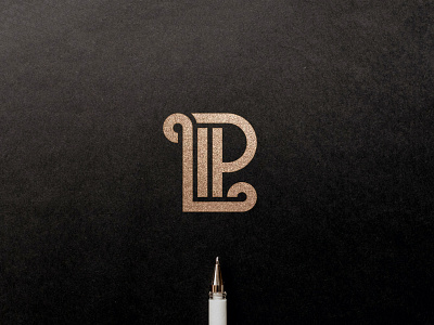 LP monogram branding clean gold icon logo logodesign logotype minimal monogram simple typography