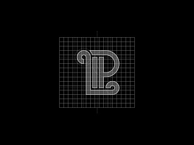 LP construction grid branding clean icon illustration logo logodesign logotype minimal simple typography vector