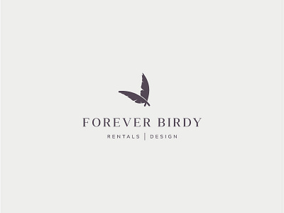 Forever Birdy | Logo Concept bird branding clean events feather logo minimal rentals simple weddings