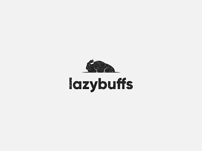 Lazybuffs | Logo design branding buffalo clean colorado lazy logo minimal simple vintage