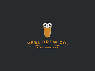 Reel Brew Co. beer branding brewery clean hollywood logo minimal simple