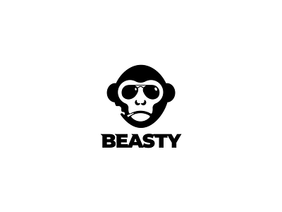 Beasty animal app branding clean icon logo logo design logotype minimal monkey music simple