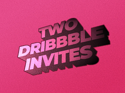 Two Dribbble Invites app branding clean design draft dribbble invites icon invitation invites logo logotype minimal simple typography vector