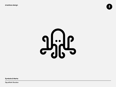Squid-fish Studios app branding clean icon logo logotype minimal simple typography vector