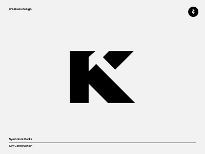 Key Construction lettermark branding clean icon letter logo logodesign logotype minimal simple typography