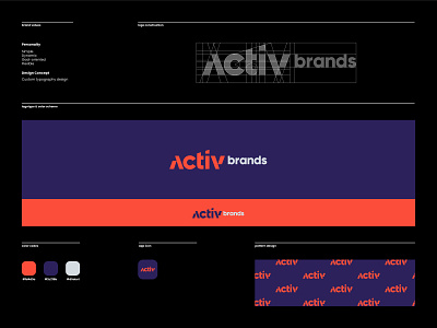 Activ Brands branding clean illustration logo logodesign logotype minimal simple type typography