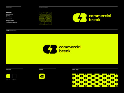 Commercial Break app branding illustration logo logodesign logotype minimal simple typography vector