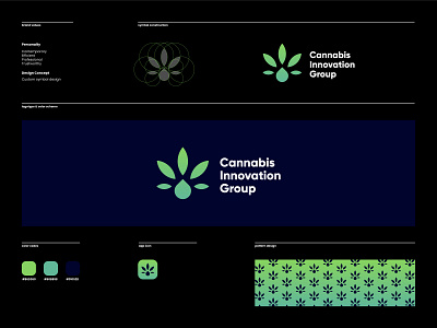 Cannabis Innovation Group branding cannabis cbd clean logo logodesign logotype minimal plant simple vector