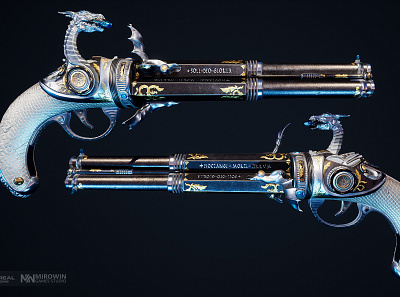 Weapon for "Redemption of the Damned" game 3d 3d environment art game art graphic design ingame unreal engine weapon