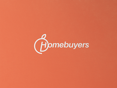 Homebuyers buy buyer home logo logotype minimal minimalistic peach type