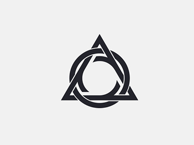 Black circle black circle geometric magic triangle