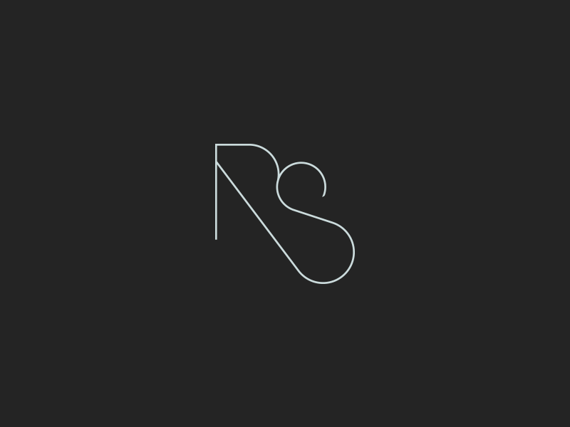 RS initials logo rs