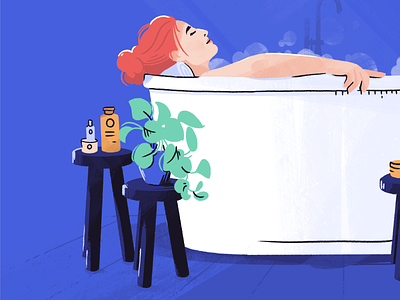 Celebrating Pregnant Women bath character character design illustration illustrator people pregnant relax woman