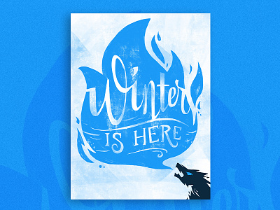 GoT dragon fantasy fire flame game of thrones illustration ipad lettering procreate type winter