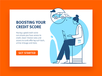 Credit Score character credit credit cards editorial illustration woman