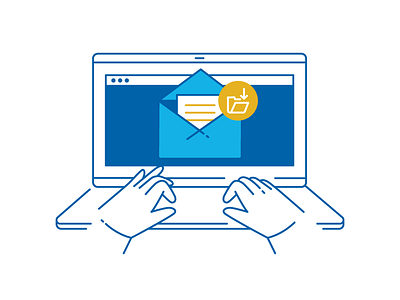 Archiving Emails archiving brand illustration email encryption illustration laptop