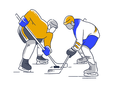 hockey brand illustration character character design hockey hockey player illustration sports
