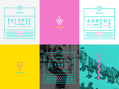 Palante, Adrede & Planazo wines art branding colors logo madrid malasaña wine