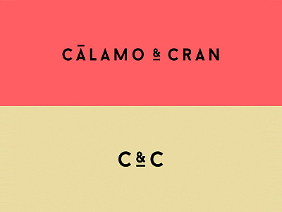 Cálamo & Cran branding logo responsive tipography